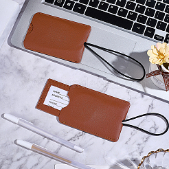 2Pcs PU Leather Pull Out Luggage Tag with Lanyard&nbsp;AJEW-CL0001-89F
