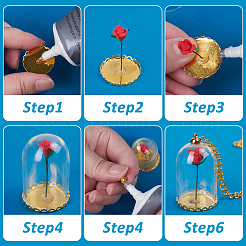 DIY Glass Dome Vial Pendant Making Kit&nbsp;DIY-CA0004-18