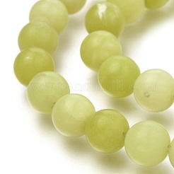 Natural Lemon Jade Round Beads Strands&nbsp;G-D677-10mm