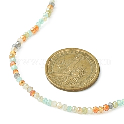 Glass Beaded Necklace with 304 Stainless Steel Clasps&nbsp;NJEW-JN04363-02