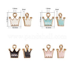 Light Gold Plated Alloy Enamel Charms&nbsp;ENAM-CJ0001-09