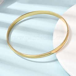 304 Stainless Steel Plain Bangles for Women Men&nbsp;BJEW-Z167-01G-04