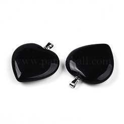 Natural Obsidian Pendants&nbsp;X-G-S364-006F