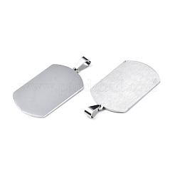 304 Stainless Steel Rectangle Big Pendants&nbsp;STAS-Q190-03