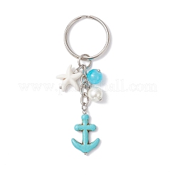 Synthetic Turquoise Pendant Keychains&nbsp;KEYC-JKC01396