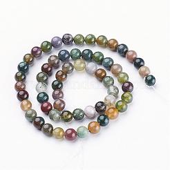 Natural Indian Agate Beads Strands&nbsp;GSR6mmC002