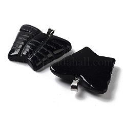 Natural Obsidian Carved Pendants&nbsp;G-B067-01F