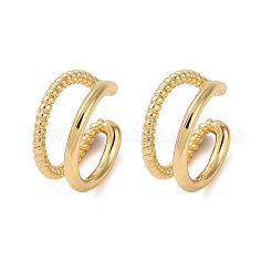 Two-layer C-Shaped Brass Cuff Earrings&nbsp;EJEW-G445-01G