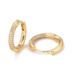 Clear Cubic Zirconia Hoop Earrings&nbsp;EJEW-C022-07G