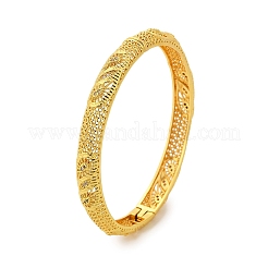Brass Micro Pave Cubic Zirconia Hinged Bangles for Women&nbsp;BJEW-D313-02G