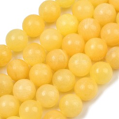 Natural Yellow Calcite Beads Strands&nbsp;GG-CBAA3AB-02-14mm