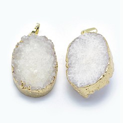 Natural Quartz Pendants&nbsp;G-P383-09G