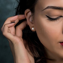 925 Sterling Silver Stud Earring Findings&nbsp;STER-DC0001-48