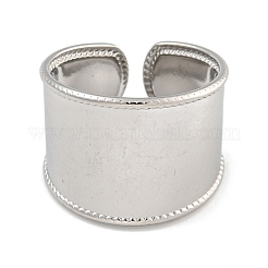 304 Stainless Steel Open Cuff Ring for Women&nbsp;RJEW-U014-16P