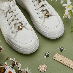 2Pairs 2 Colors Detachable Brass Shoe Decoration&nbsp;AJEW-FG0007-77