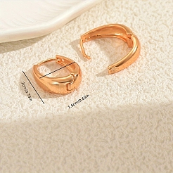 Stainless Steel U-shaped Hoop Earrings&nbsp;LS-RX7461