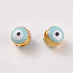 Alloy Enamel European Beads&nbsp;ENAM-WH0047-14I