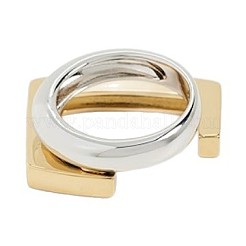 Two Tone 304 Stainless Steel Finger Rings&nbsp;WG5CD0D-01