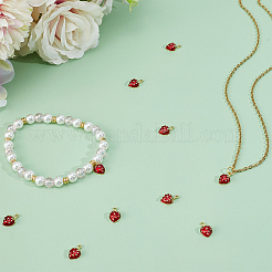10Pcs Brass Enamel Pendants&nbsp;KK-HY0004-01