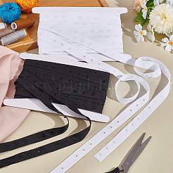 9.6~10 Yards 2 Colors Polyester Fasteners Button Tapes for DIY Sewing Crafts&nbsp;FIND-GA0003-97B