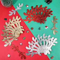 30Pcs 3 Colors Christmas Theme Imitation Leather Ornament Accessories&nbsp;DIY-GF0011-74A