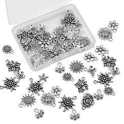 Sunflower Tibetan Style Alloy Pendants&nbsp;TIBEP-CJ0001-09-RS