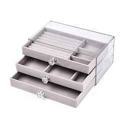 3-Tier PET Plastic Jewelry Storage Drawer Boxes&nbsp;CON-N016-05B