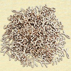 100Pcs Unfinished Wood Cutouts&nbsp;WOOD-SP0001-49