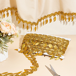 Polyester Fringe Lace Trim Ribbon&nbsp;OCOR-WH0100-61B