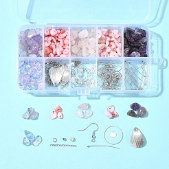 DIY Natural Gemstone Dangle Earrings Kits&nbsp;DIY-FS0006-91