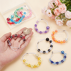 10Pcs Glass Pearl & Plastic  Locking Stitch Markers&nbsp;HJEW-DR00062