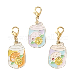 Lemon Bottle Alloy Enamel Pendant Decorations&nbsp;HJEW-JM03957
