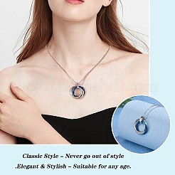 201 Stainless Steel Interlocking Ring Pendants&nbsp;STAS-SZ0002-61D