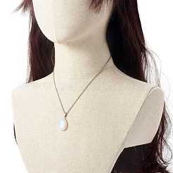 Teardrop Natural Mixed Stone Pendant Necklaces&nbsp;NJEW-JN03631