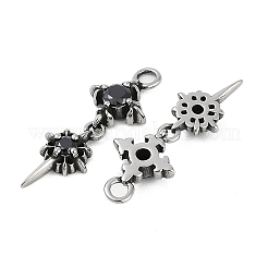 316 Surgical Stainless Steel Micro Pave Cubic Zirconia Pendants&nbsp;STAS-G349-03AS-01