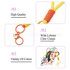 10Pcs 10 Colors Polyester Lanyard Hand Mobile Straps&nbsp;MOBA-TA0001-03