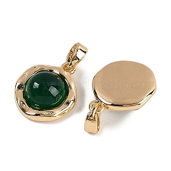 Natural Green Onyx Agate(Dyed & Heated) Pendants&nbsp;KK-P283-53G-02