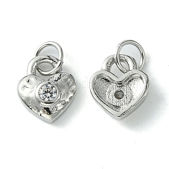 Rack Plating Brass Micro Pave Cubic Zirconia Pendants&nbsp;KK-K332-10P