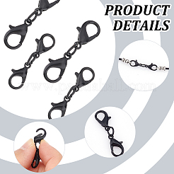 50Pcs 2 Styles Alloy Double Lobster Claw Clasps&nbsp;FIND-NB0004-74