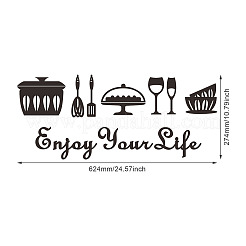 2Set 7Pcs 3D Tableware Theme Acrylic Self-adhesion Mirror Wall Stickers&nbsp;DIY-EL0001-02