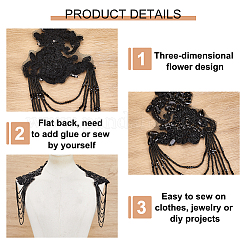 1Pair Rhinestone Sewing Ornaments&nbsp;DIY-NB0014-65B