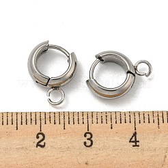 Tarnish Resistant 201 Stainless Steel Huggie Hoop Earring Findings&nbsp;STAS-P283-01U-P