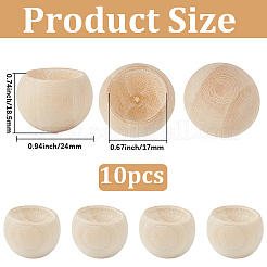 10Pcs Half Round Wooden Aromatherapy Diffuser&nbsp;AJEW-GF0015-18B