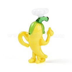 Handmade Lampwork Cartoon Pepper Chef Display Decorations&nbsp;LAMP-T025-13E