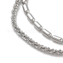Brass Multi-strand Necklaces for Women&nbsp;NJEW-Q344-03P