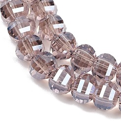Electroplate Transparent Glass Beads Strands&nbsp;EGLA-B011-08A-PL01