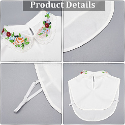 Detachable Polyester Embroidered Flower Collar&nbsp;AJEW-WH20006-242A