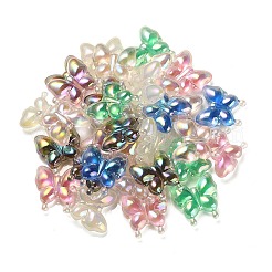 Luminous UV Plating Rainbow Iridescent Acrylic Beads&nbsp;X-OACR-F006-03