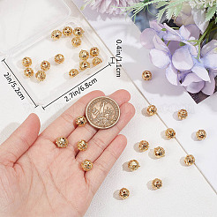 32Pcs 4 Style Alloy Hollow Beads&nbsp;PALLOY-BBC0001-06