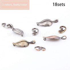 Brass Hook Clasps&nbsp;KK-FH0001-40